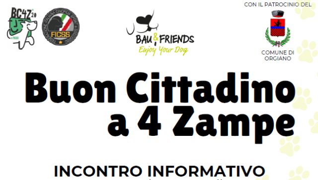 Buon Cittadino a 4 Zampe - Incontro informativo giovedì 16/05/2024